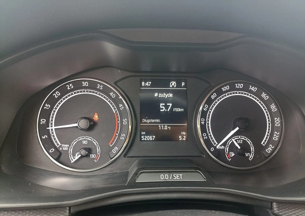 Skoda Scala cena 76900 przebieg: 52000, rok produkcji 2020 z Leśnica małe 56